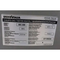Ballon Préparateur Eau Chaude Sanitaire Solaire 300L STOVE ITALIA Sans Serpentin - BEC 300