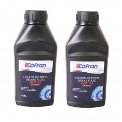 COFRAN - Lot de 2 Bidons 0.5L Liquide de Frein DOT 5.1 - 800402295