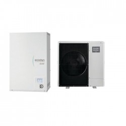 Ensemble de Pompe à Chaleur Réversible 8kW MITSUBISHI Zubadan Silence 10 Bi-Bloc