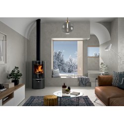 Poêle à Bois 6kW DEVILLE Eguzki Longueur de Bûches 40cm