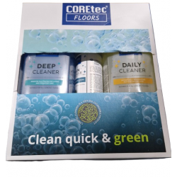Kit de Nettoyage 3 Bouteilles CORETEC FLOORS Clean Quick & Green Pour l'Entretien du Sol