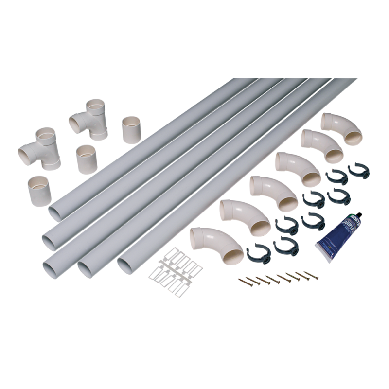 Kit de Conduits et Accessoires pour Système d'Aspiration Centralisée ALDES Réseau Série T Kit de Conduits et Accessoires pour Système d'Aspiration Centralisée ALDES Réseau Série T