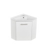 Meuble Lave-Mains Avec Vasque à Suspendre d'Angle ALLIBERT Corner Blanc Brillant 41cm