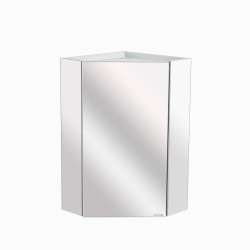 Armoire de Toilette d'Angle à Suspendre ALLIBERT Corsa Avec 1 Porte Miroir Blanc/Gris 31cm