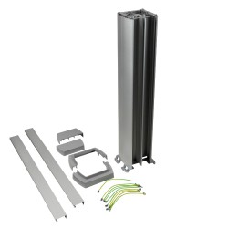 Colonnette 4 Compartiments 2 Faces à Clippage Direct PLANET WATTOHM Logix en Aluminium