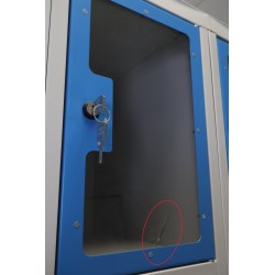 Vestiaire 12 Cases Portes Plexiglas CARAY Avec Prises Électriques pas cher.