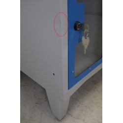 Armoire Vestiaire 12 Cases Portes Plexiglas CARAY Avec Prises Électriques pas cher.