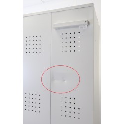 Armoire Vestiaire 12 Cases Portes Plexiglas CARAY Avec Prises Électriques pas cher.