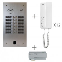 URMET - Interphone Kit Audio Préprogrammé 2Voice 12 Boutons - KA83212
