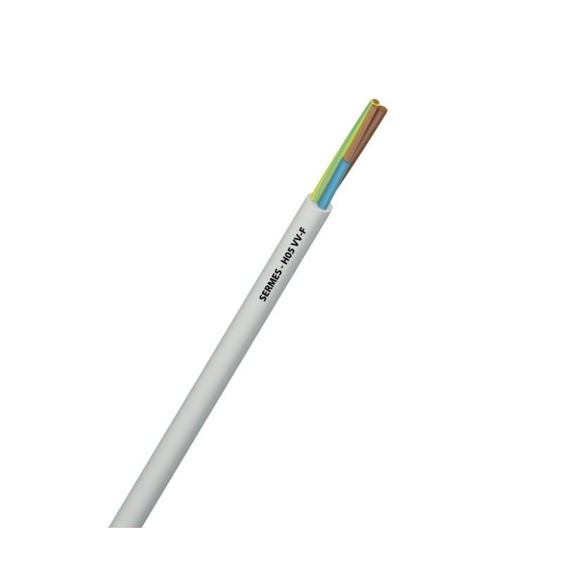 Couronne 100m de Câble Électrique Domestique Souple Isolé SERMES H05VV-F Gris 2x2,5mm² Couronne 100m de Câble Électrique Domestique Souple Isolé SERMES H05VV-F Gris 2x2,5mm²