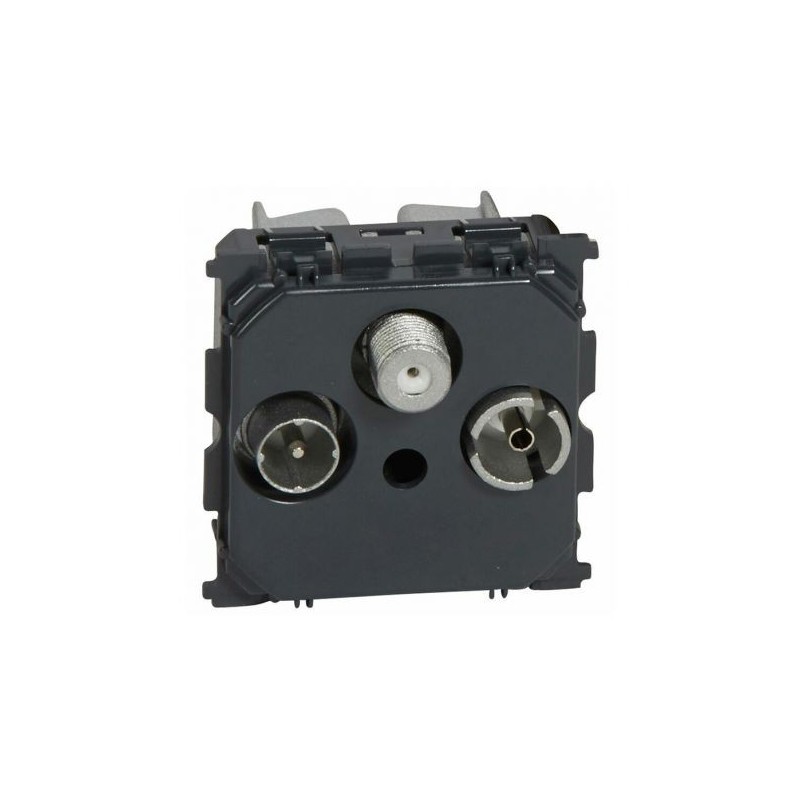 Prise TV-R-SAT Étoile Blindée LEGRAND Céliane Compatible 4G LTE, Radio FM et DAB+