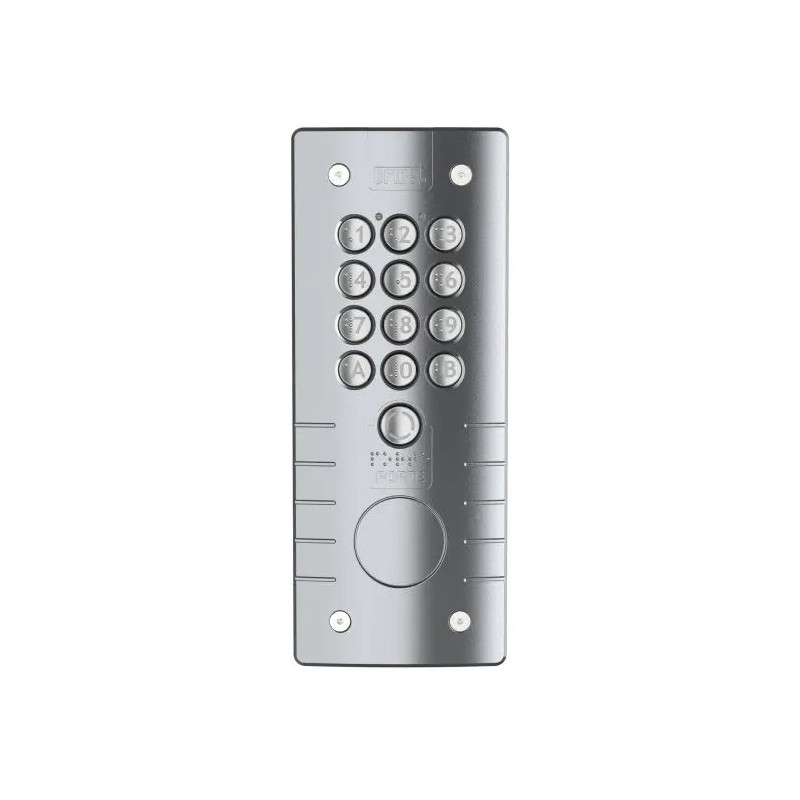 Clavier à Codes URMET Zamac 22 Codes Perçage T25 12 Boutons et Bouton Porte Gris - CE20ZG54