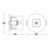 Détecteur de Mouvement Encastrable STEINEL Ir Micro Office Dali2 Infrarouge 360° Surveille 36m² - 067144