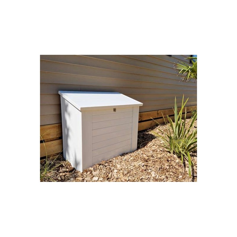 Coffre de Rangement PVC Pour 2 Bouteilles de Gaz Blanc