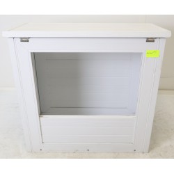 Coffre de Rangement PVC Pour 2 Bouteilles de Gaz Blanc