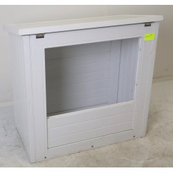 Coffre de Rangement PVC Pour 2 Bouteilles de Gaz Blanc