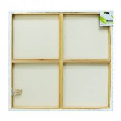 Lot de 5 Châssis Toiles 3D 100% Coton MONALI Grain Moyen pour Peinture 100x100cm