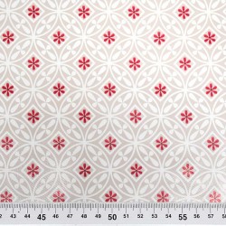 Rouleau de Toile Cirée Déco Small Beige Ornemental Largeur 140cm Longueur 20m - TC28853