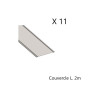 Chemins de Câbles OB PROFILS 8 Goulottes L3mxl310mmxh54mm + 11 Couvercles L2m + Accessoires fixation - OB2-200