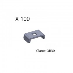 Chemins de Câbles OB PROFILS 8 Goulottes L3mxl310mmxh54mm + 11 Couvercles L2m + Accessoires fixation - OB2-200
