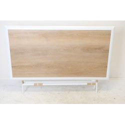 Table de Jardin Pliante 6 Personnes HESPÉRIDE Azua en Aluminium 150x80cm Houblon & Blanc - 187037