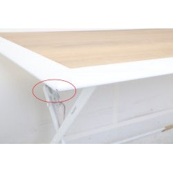 Table de Jardin Pliante 6 Personnes HESPÉRIDE Azua en Aluminium 150x80cm Houblon & Blanc - 187037