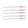 Lot de 5 Lames de Scie Sabre MILWAUKEE 8/12 Tpi Longueur 300mm pour Bois, Métal et Plastique - 48005094