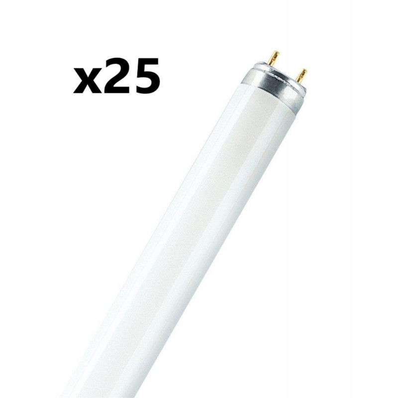 Lot de 25 Tubes Néon Fluorescent OSRAM Natura Ø26mm L1200mm 36W 1800Lm 3500k - 010526