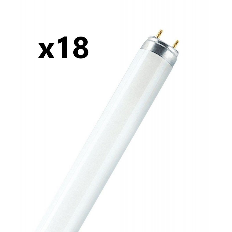 Lot de 18 Tubes Néon Fluorescent OSRAM Natura Ø26mm L895mm 30W 1300Lm 3500k - 010540