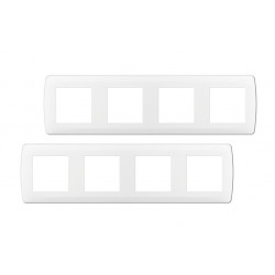 Lot de 2 Plaques de Finition pour 4 Prises EUR'OHM Esprit Blanc - 61899