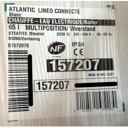 Chauffe-Eau Électrique Plat 65L ATLANTIC Linéo Connecté 157207