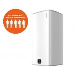 Chauffe-Eau Électrique Carré 120L ATLANTIC Linéo Connecté Stéatite Vertical Mural Monophasé - 157214