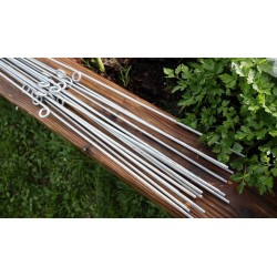 Lot de 80 Arceaux pour Tunnel "Nantais" de Forçage Serre en Acier Galvanisé Longueur 2m avec Boucle