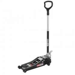 Cric Hydraulique Extra Bas 2T KS TOOLS en Acier Descente Freinée Hauteur de Levage Minimum 8cm - 161.0367