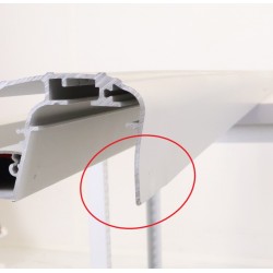 Bandeau Ventouse Dispositif de Verrouillage 600kg CDVI Eléctromagnétique 2x300kg 2500mm Alu Argent - BO600RP