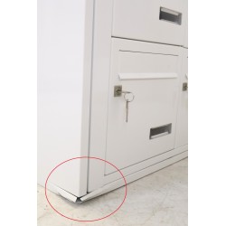 Bloc de 6 Boites aux Lettres LEABOX Collective Extérieur Mural 2x3 Blanc