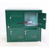Bloc de 4 Boîtes aux Lettres LEABOX Collective Extérieur Vert Sans Pieds - 2x2