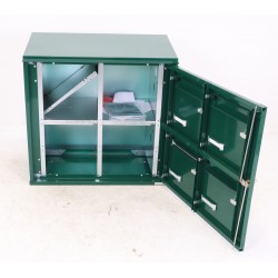 Bloc de 4 Boîtes aux Lettres LEABOX Collective Extérieur Vert Sans Pieds - 2x2