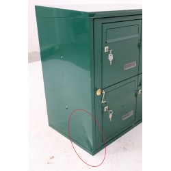 Bloc de 4 Boîtes aux Lettres LEABOX Collective Extérieur Vert Sans Pieds - 2x2