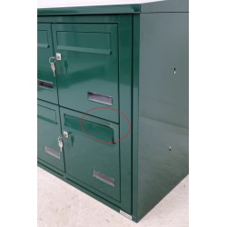 Bloc de 4 Boîtes aux Lettres LEABOX Collective Extérieur Vert Sans Pieds - 2x2
