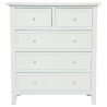 Commode 5 tiroirs ATMOSPHERA Charme Blanc - 121474B