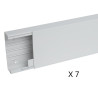 Goulottes de Câblage Longueur 2m PLANET WATTOHM Viadis 200x60mm Fond + Couvercle 1 Compartiment Gris - 16550