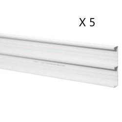 Goulottes Longueur 2m PLANET WATTOHM Logix Universel 250x50mm 2 Compartiments Sans Couvercle Blanc - 48022