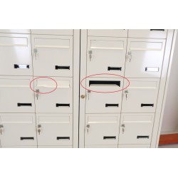 Bloc de 20 Boîtes aux Lettres LEABOX Collectives Extérieur Mural Beige - 4X5