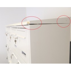 Bloc de 20 Boîtes aux Lettres LEABOX Collectives Extérieur Mural Beige - 4X5