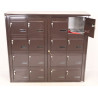 Bloc de 16 Boîtes aux Lettres LEABOX Collectives Extérieur Marron Sans Pieds - 4x4