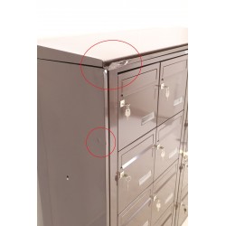 Bloc de 16 Boîtes aux Lettres LEABOX Collectives Extérieur Marron Sans Pieds - 4x4