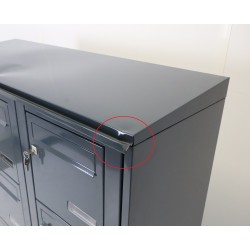 Bloc de 12 Boîtes aux Lettres LEABOX Collectives Extérieur Mural Gris Anthracite - 3x4