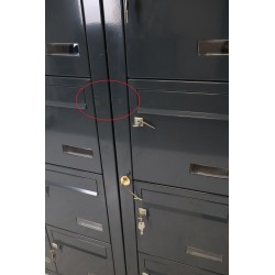 Bloc de 12 Boîtes aux Lettres LEABOX Collectives Extérieur Mural Gris Anthracite - 3x4