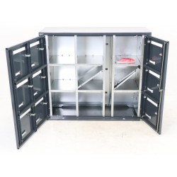 Bloc de 9 Boîtes aux Lettres LEABOX Collective Extérieur Mural Gris Anthracite - 3x3